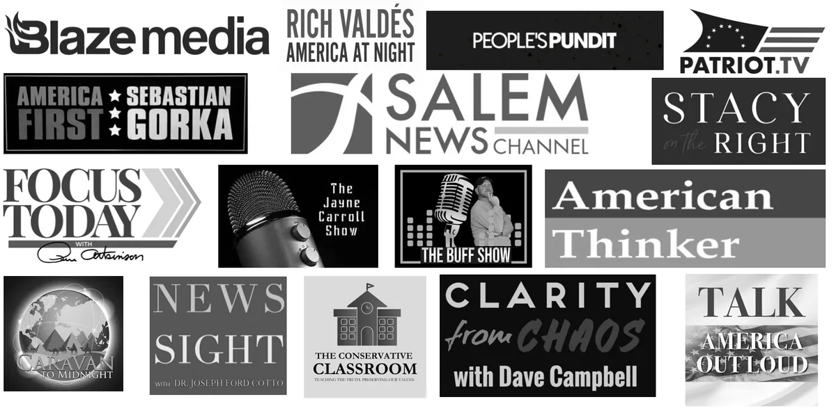 Shows and outlets Daniel R. Street has appeared on, including Blaze Media, Salem News Channel, America First with Sebastian Gorka, People's Pundit, Caravan to Midnight and American Thinker